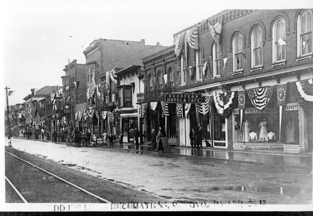 View of Erie Ave in 1910s